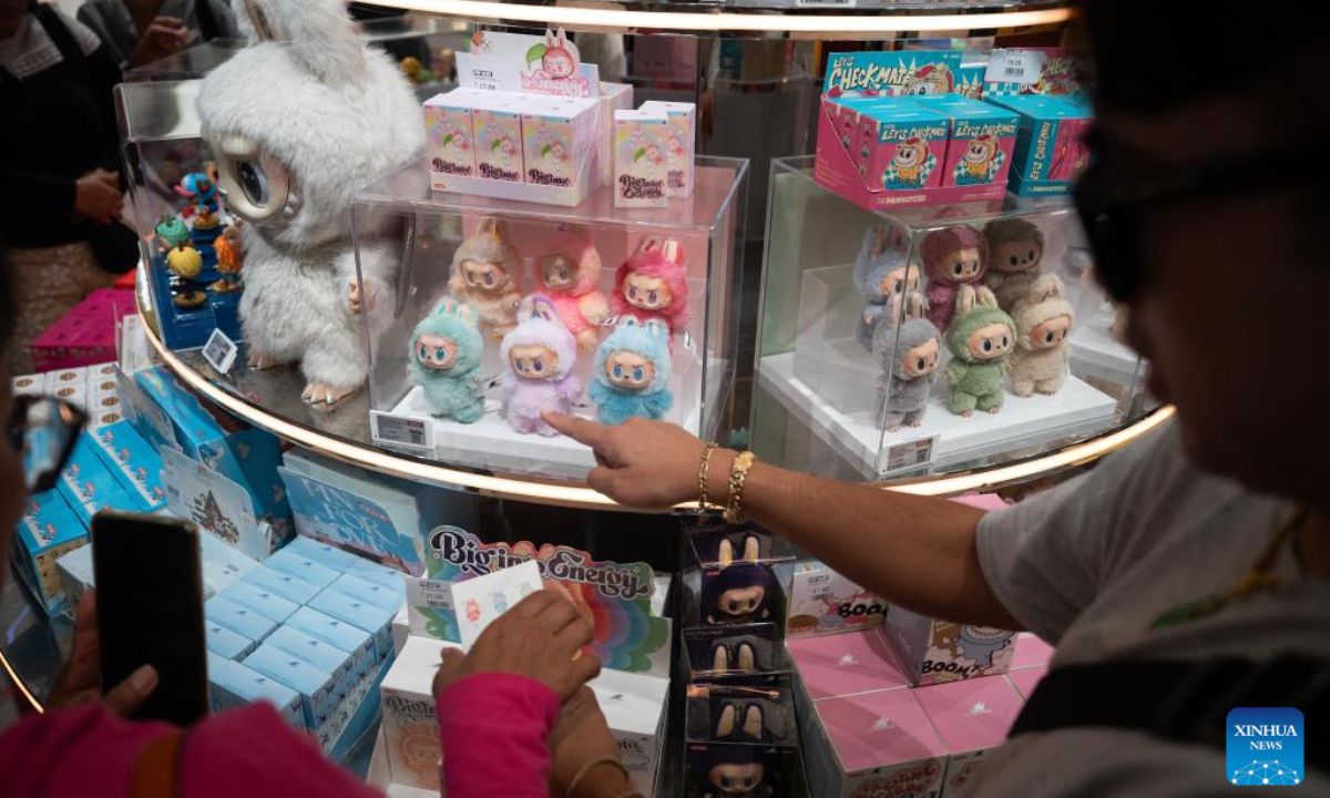 People shop at a store during the Black Friday sales event in San Jose, California, the United States, Nov. 28, 2025. (Photo by Ziyu Julian Zhu/Xinhua)