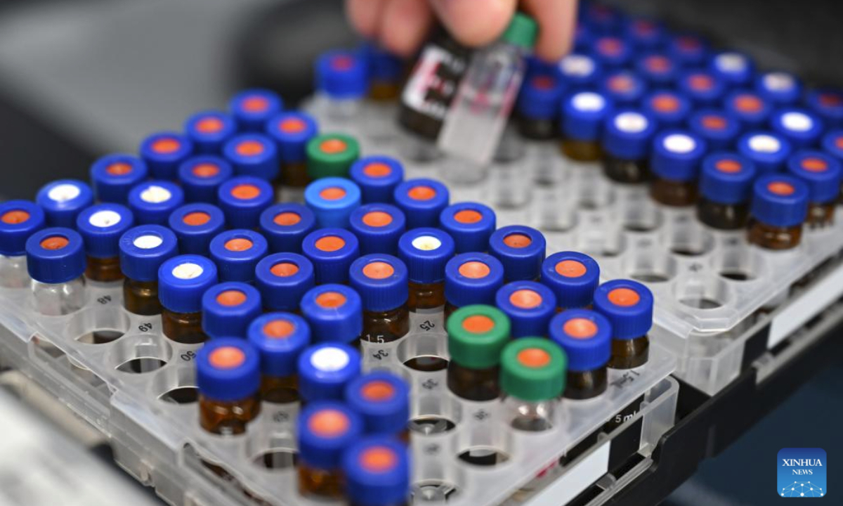 A staff member works at a laboratory of the Haikou Customs' technical center in Haikou, south China's Hainan Province, Nov. 27, 2025. China's Hainan Free Trade Port (FTP) will launch island-wide independent customs operations as of Dec. 18, a major milestone in the opening-up drive of the world's second-largest economy despite rising protectionism worldwide. (Xinhua/Guo Cheng)
