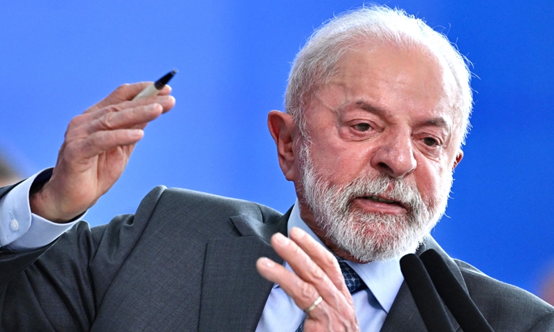 Brazil's President Luiz Inacio Lula da Silva gestures during the signing ceremony of the new Income Tax Law at the Planalto Palace in Brasilia. on November 26, 2025. Photo: CFP