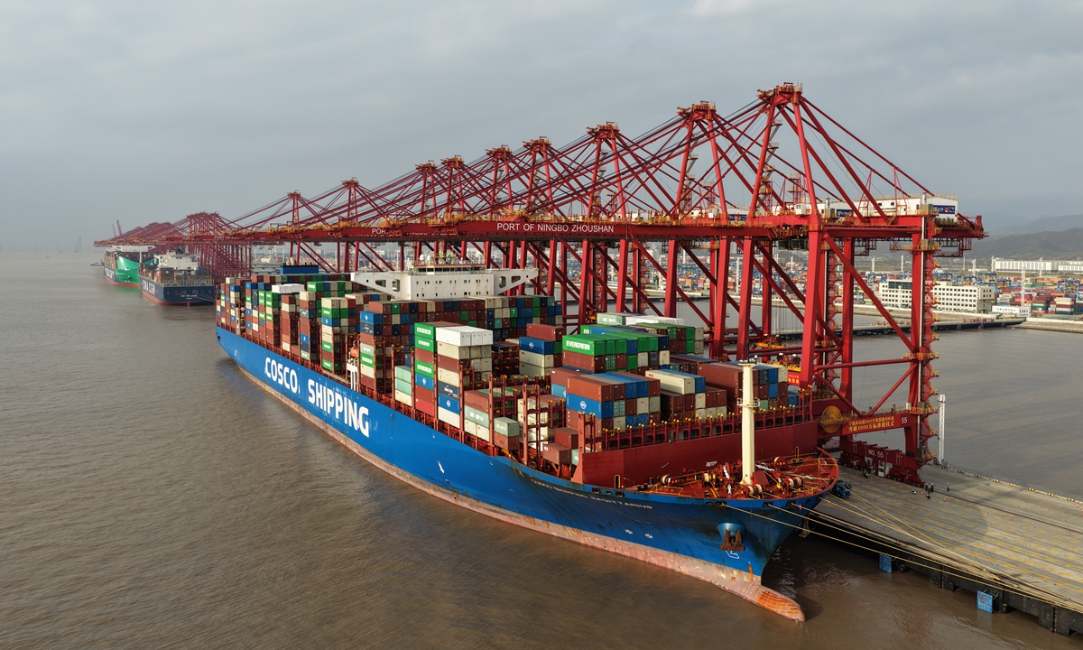 A glimpse of Ningbo Zhoushan Port Photo: Courtesy of Ningbo Zhoushan Port 