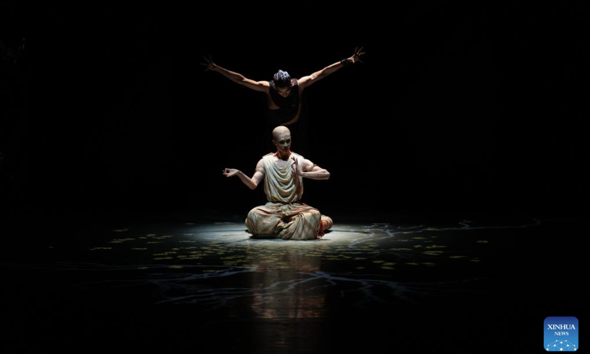 Artists of China National Opera House perform in the dance drama Qiuci in Beijing, capital of China, Dec. 2, 2025. (Xinhua/Xing Guangli)