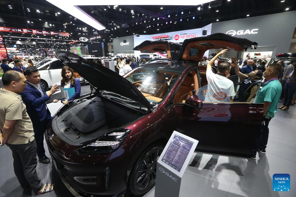 People visit the 42nd Thailand International Motor Expo in Bangkok, Thailand, Dec. 2, 2025. (Xinhua/Rachen Sageamsak)