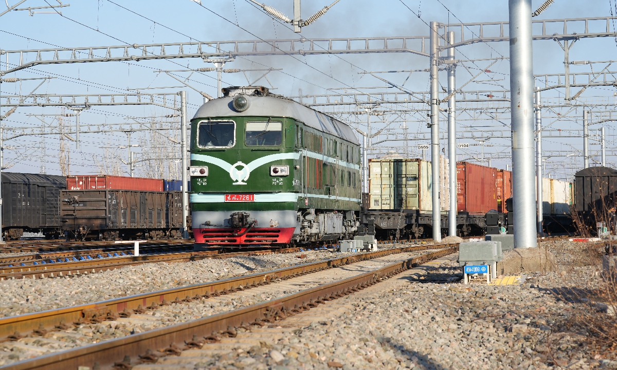 China-Europe (Central Asia) freight train trips passing through the Horgos railway port have surpassed 9,000 this year as of December 2, 2025. Photo: Courtesy of China Railway Urumqi Group Co