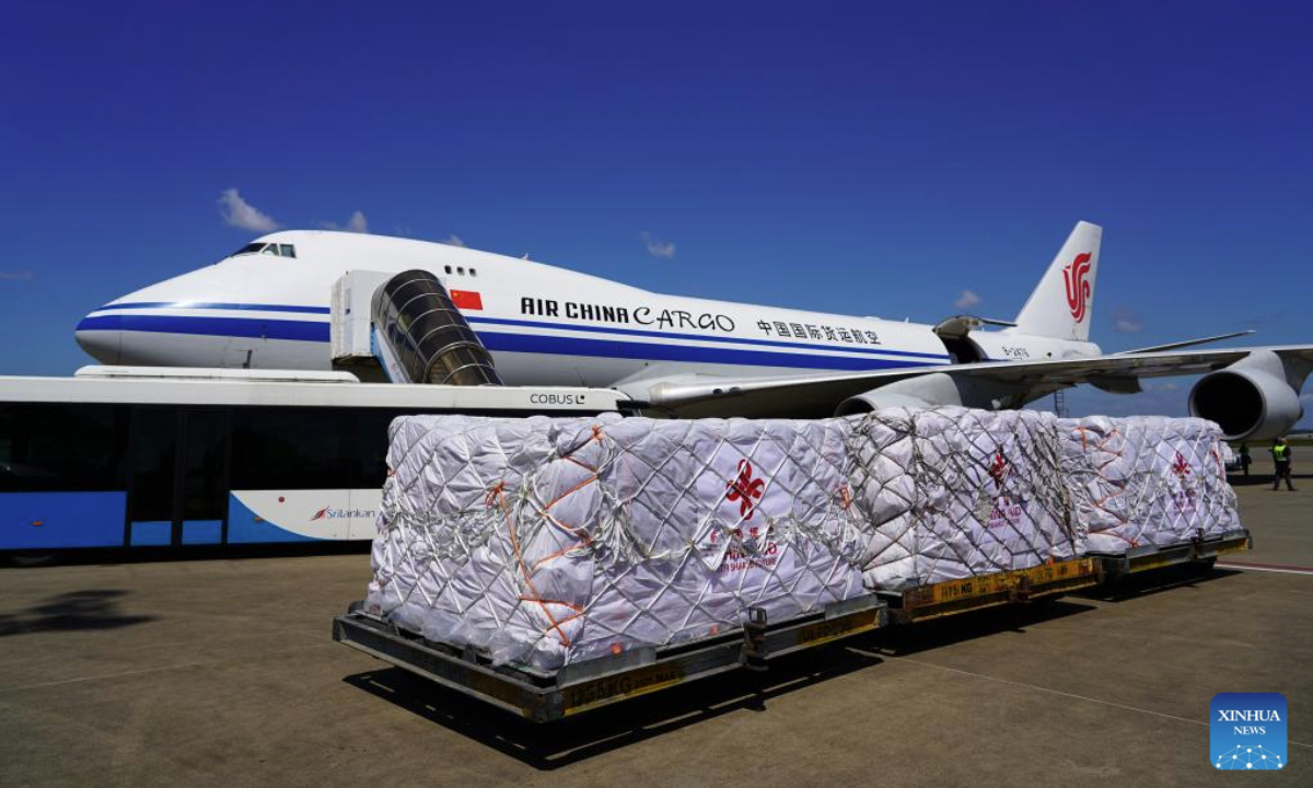 This photo taken on Dec. 8, 2025 shows emergency humanitarian flood relief supplies provided by the Chinese government in Colombo, Sri Lanka. The emergency humanitarian flood relief supplies provided by the Chinese government arrived in Colombo on Monday morning and were handed over to the Sri Lankan side.

According to Sri Lanka's Disaster Management Center, the country recently suffered severe damage due to the extreme weather triggered by Cyclone Ditwah, which left more than 600 people dead, affected more than 2 million people, destroyed more than 4,000 houses and partially damaged more than 60,000 houses nationwide. (Xinhua/Xu Han)