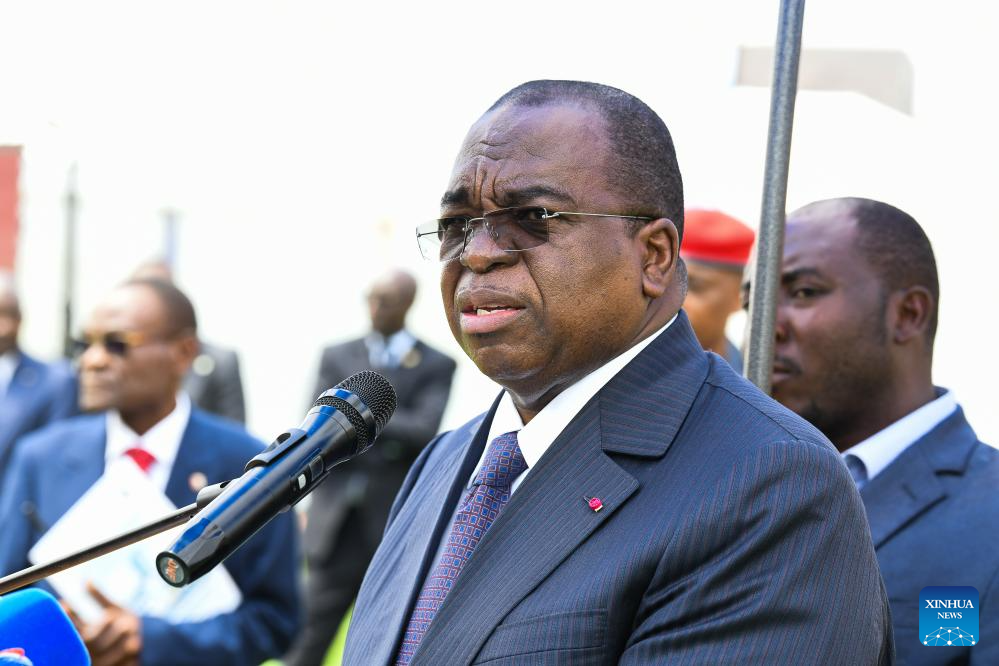 Cameroonian Minister of Finance Louis Paul Motaze delivers a speech during the foundation stone-laying ceremony for the headquarters of Cameroon's General Directorate of Customs in Yaounde, Cameroon's capital, on Dec. 9, 2025. Cameroonian authorities on Tuesday laid the foundation stone for the construction of the headquarters of Cameroon's General Directorate of Customs.

The construction contract was awarded to China Machinery Engineering Corporation (CMEC), Cameroonian Minister of Finance Louis Paul Motaze said at the ceremony. (Xinhua/Kepseu)