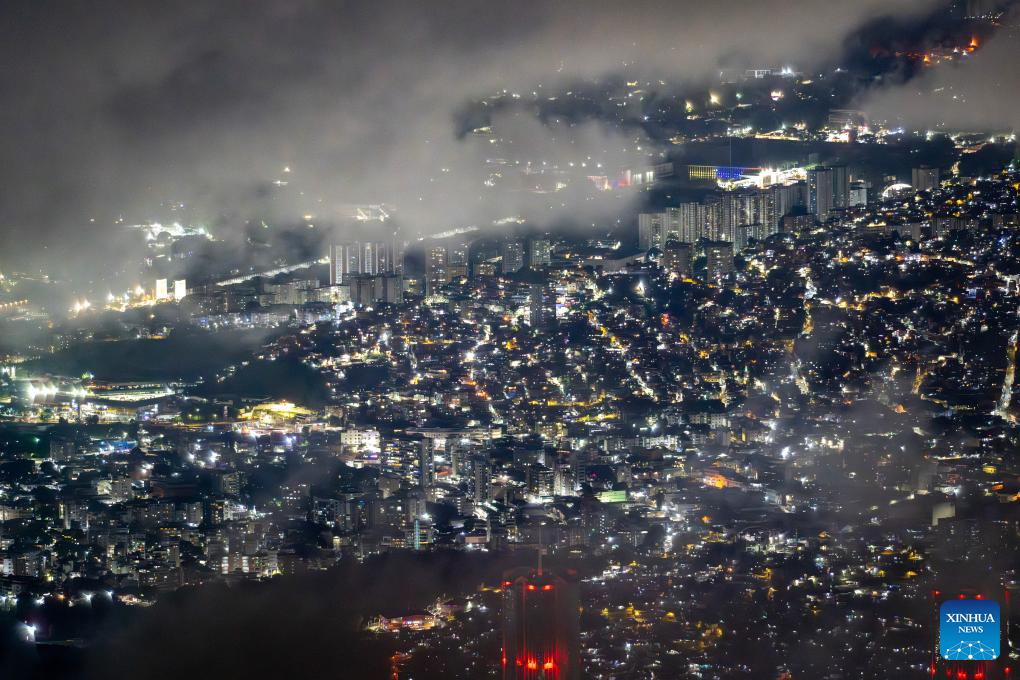 Photo taken from the Venezuela's Avila National Park on Dec. 8, 2025 shows the city of Caracas, capital of Venezuela. (Xinhua/Li Muzi)
