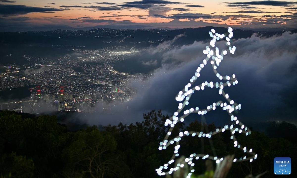 Photo taken from the Venezuela's Avila National Park on Dec. 8, 2025 shows the city of Caracas, capital of Venezuela. (Xinhua/Li Muzi)