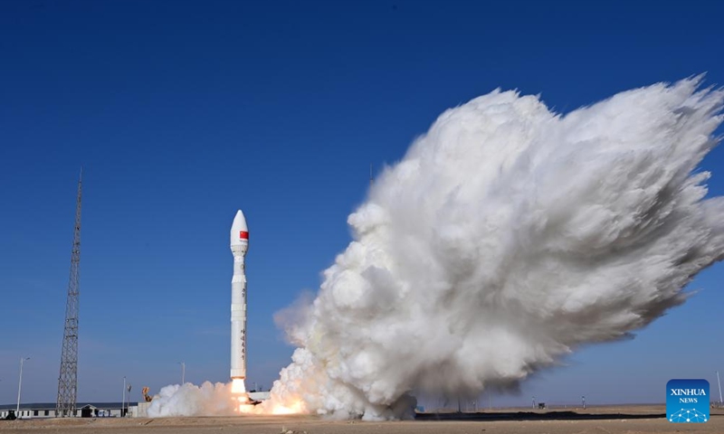 The Lijian-1, also known as Kinetica-1 Y11, carrier rocket carrying 9 satellites, including one from the United Arab Emirates, blasts off from the Dongfeng commercial space innovation pilot zone near the Jiuquan Satellite Launch Center in northwest China, Dec. 10, 2025. The rocket blasted off at 12:03 p.m. (Beijing Time) and successfully sent the satellites into their planned orbits. (Photo by Wang Jiangbo/Xinhua)