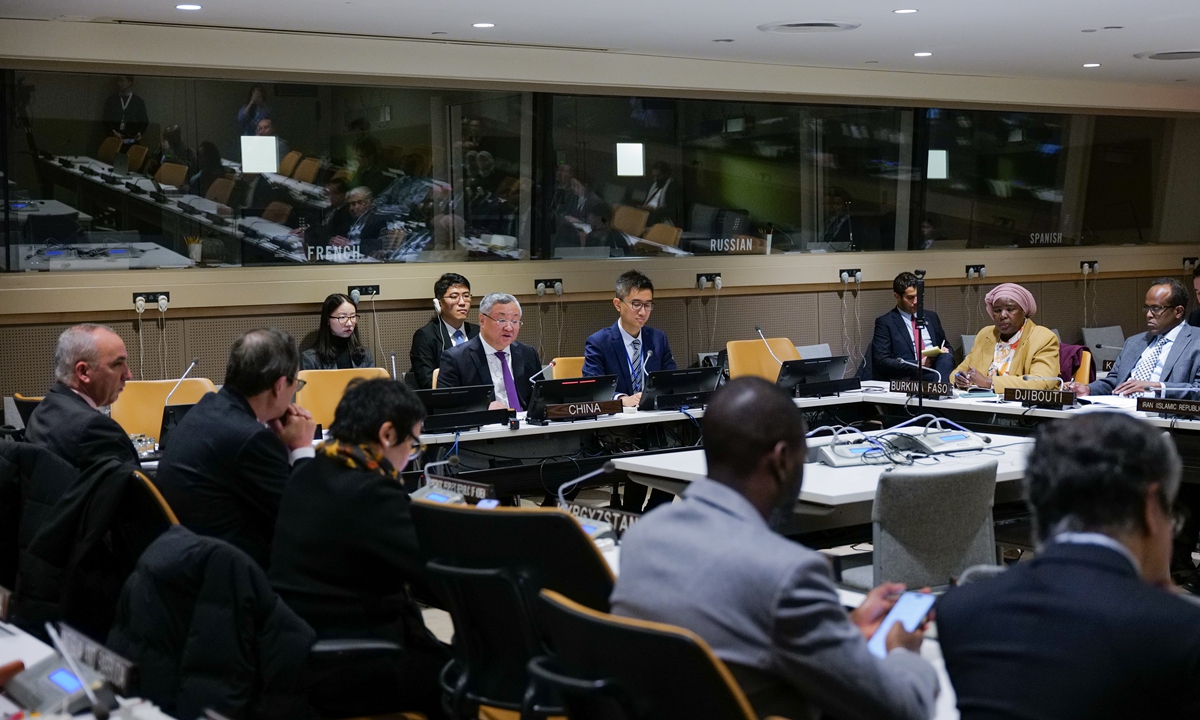 Fu Cong, China's permanent representative to the United Nations, speaks at a meeting to launch the Group of Friends of Global Governance at the UN headquarters in New York, on December 9, 2025 local time. The Group of Friends of Global Governance was officially established on the day. Photo: VCG
