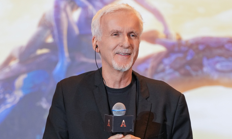 James Cameron speaks at an event in Sanya Photo: Courtesy of the Walt Disney Company