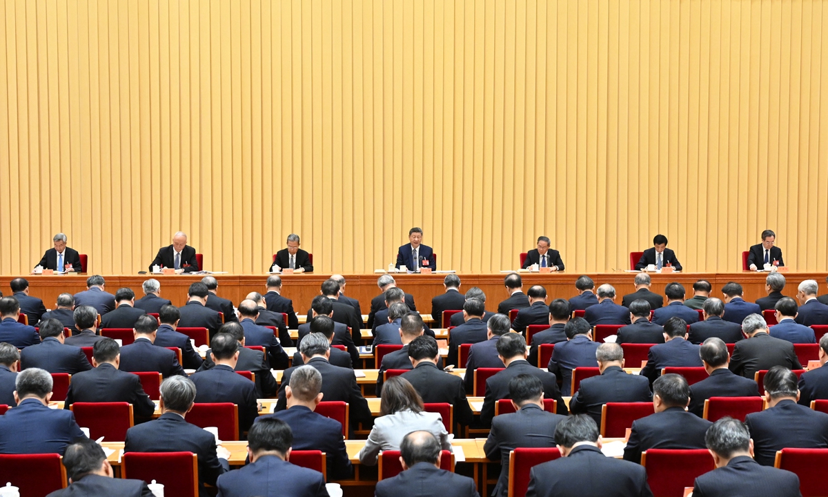 Xi Jinping, general secretary of the Communist Party of China Central Committee, Chinese president and chairman of the Central Military Commission, delivers an important speech at the annual Central Economic Work Conference in Beijing. The conference was held in Beijing from December 10 to 11. Photo: Xinhua