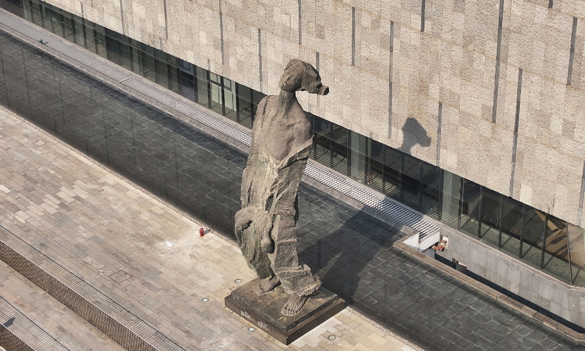 The sculpture titled <em>Family Ruined</em> by Wu Weishan at the Memorial Hall of the Victims in Nanjing Massacre by Japanese Invaders Photo: VCG