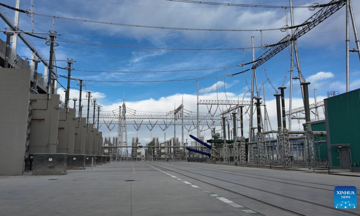This photo taken on Dec. 16, 2025 shows a view of the Karmai station in Mangkam County of Qamdo City, southwest China's Xizang Autonomous Region. (Xinhua/Pan Yijing)