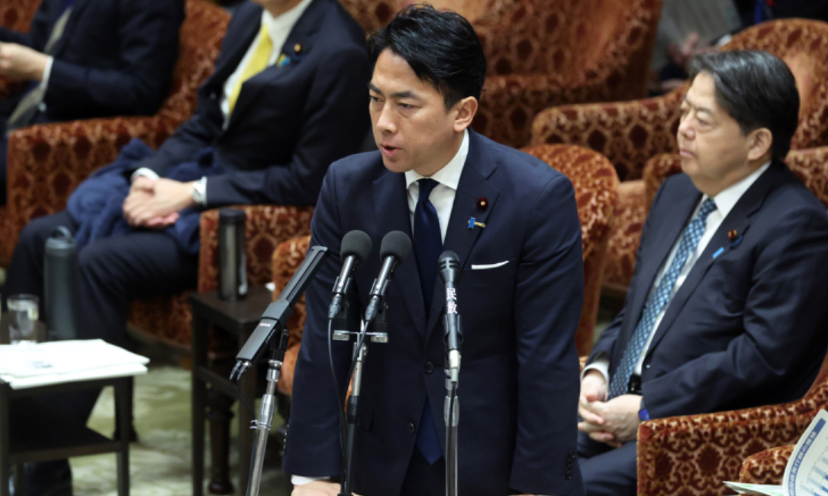 Shinjiro Koizumi, Japan's defense minister, speaks during a budget committee session at the lower house of parliament in Tokyo, Japan, on Tuesday, December 9, 2025. Photo: VCG