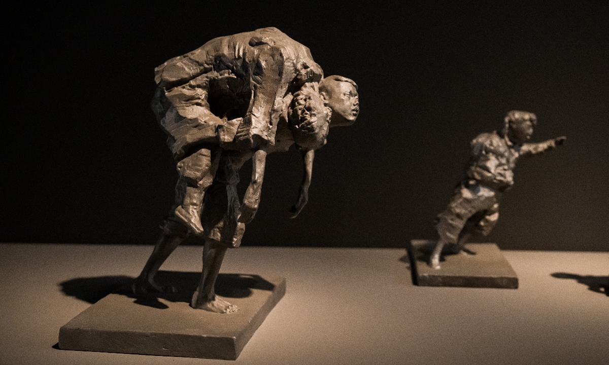 A draft for the sculptures titled <em>Refugees</em> by Wu Weishan Photo: Chen Tao/GT