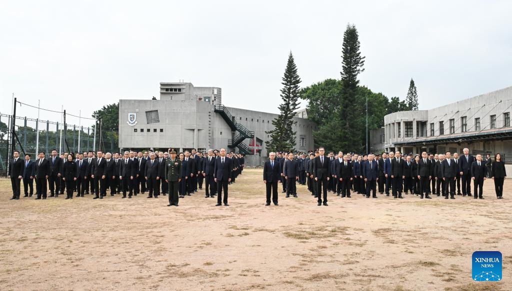 This photo taken on Dec. 13, 2025 shows a memorial ceremony for the victims of the Nanjing Massacre in Macao, south China. The Macao Special Administrative Region (SAR) government held a memorial ceremony on Saturday to mourn the victims of the Nanjing Massacre. (Xinhua)