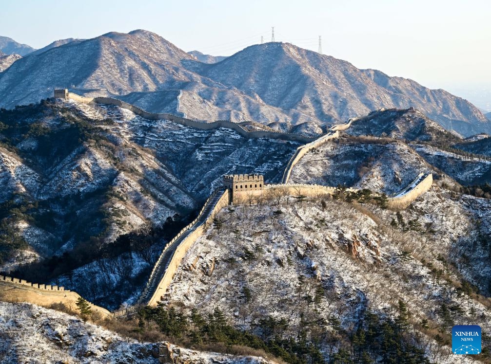 This photo taken on Dec. 13, 2025 shows the snow scenery of the Badaling section of the Great Wall in Beijing, capital of China. (Xinhua/Chen Yehua)