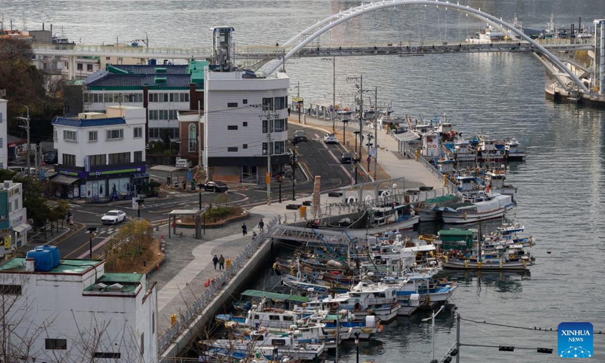This photo taken on Dec. 14, 2025 shows a view of Tongyeong, South Korea. (Photo by Jun Hyosang/Xinhua)