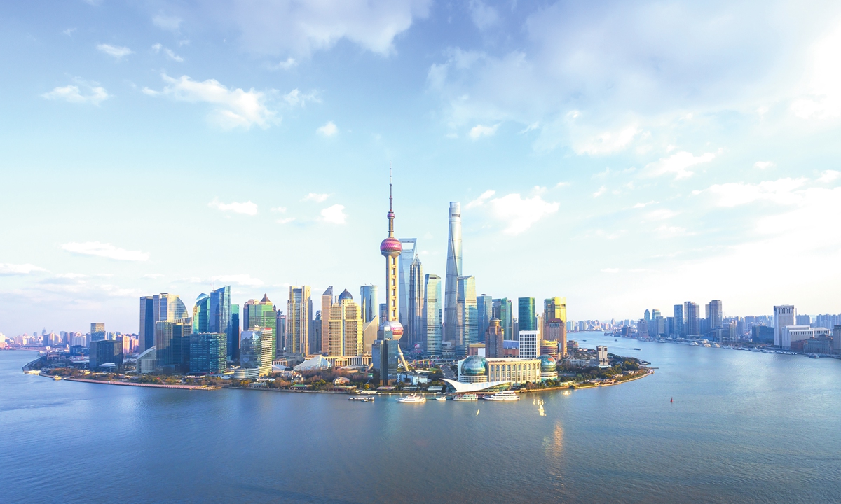 A view of Lujiazui, Shanghai File photo: VCG