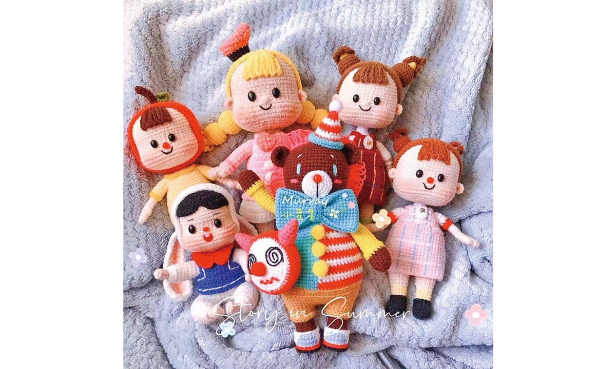 Some knitted works by Zou Photo: Courtesy of Zou