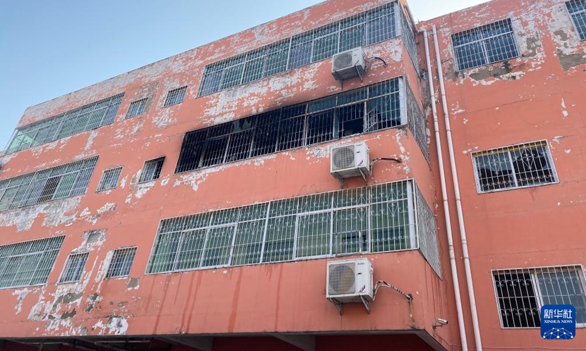 The photo shows the dormitory where the fire occurred at Yingcai School in Yanshanpu Village, Fangcheng County, Nanyang City of Central China's Henan Province, taken on January 20, 2024. Photo: Xinhua