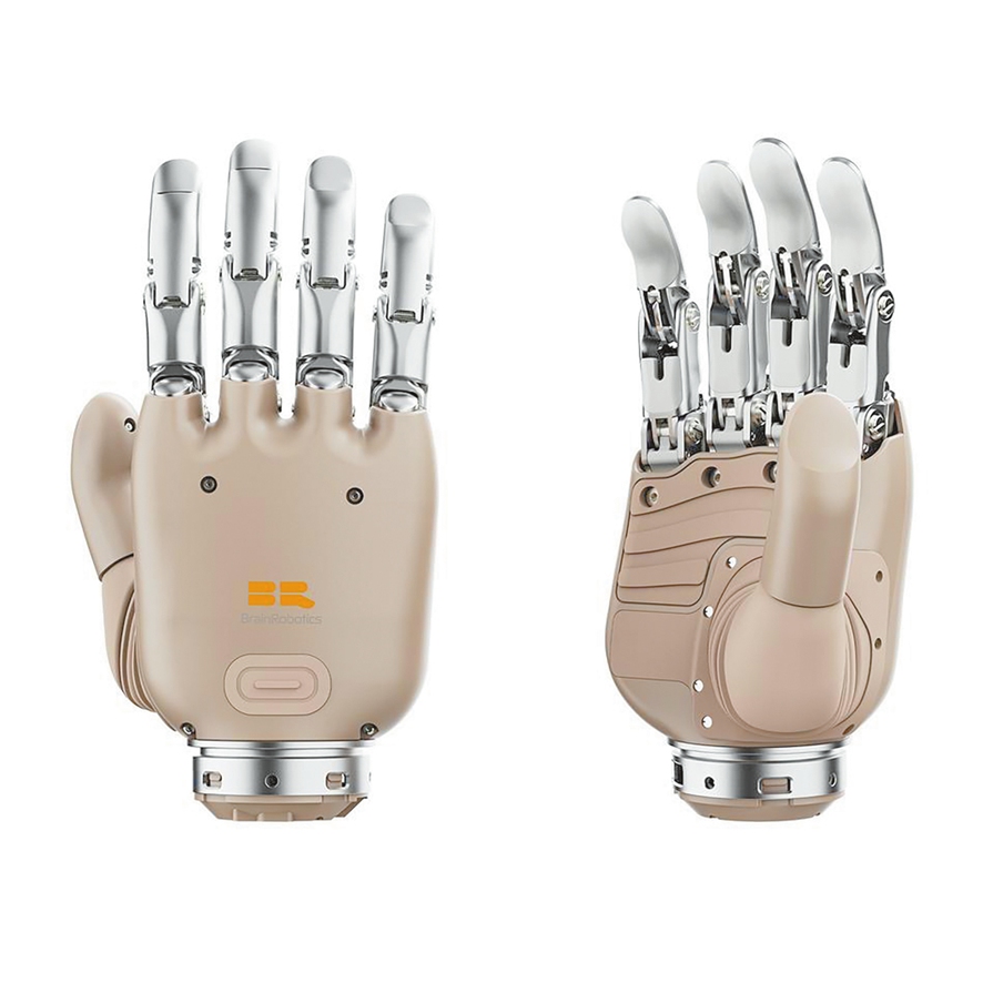 The BrainRobotics mini hands, Gold Award winner of the 2023 DIA Photo: Courtesy of the China Academy of Art