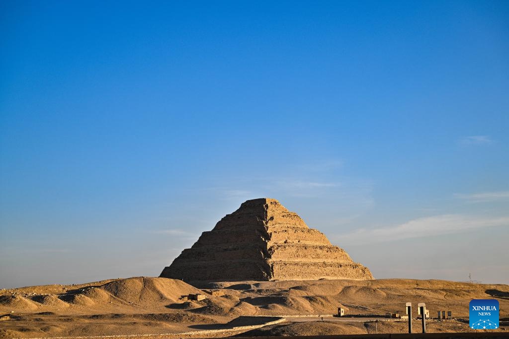 Photo taken on Dec. 18, 2025 shows the Step Pyramid in the Saqqara necropolis, Giza, Egypt. (Xinhua/Xin Mengchen)