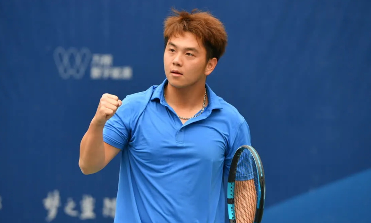 Chinese tennis player Pang Renlong Photo: Xinhua