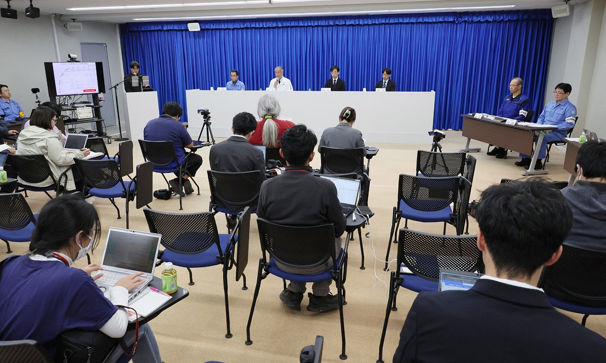 Japan Aerospace Exploration Agency (JAXA) holds a press conference following the failure of the H3 rocket No. 8 launch at the Tanegashima Space Center in Minamitane Town, Kagoshima Prefecture, southwestern Japan, on December 22, 2025. Photo: VCG