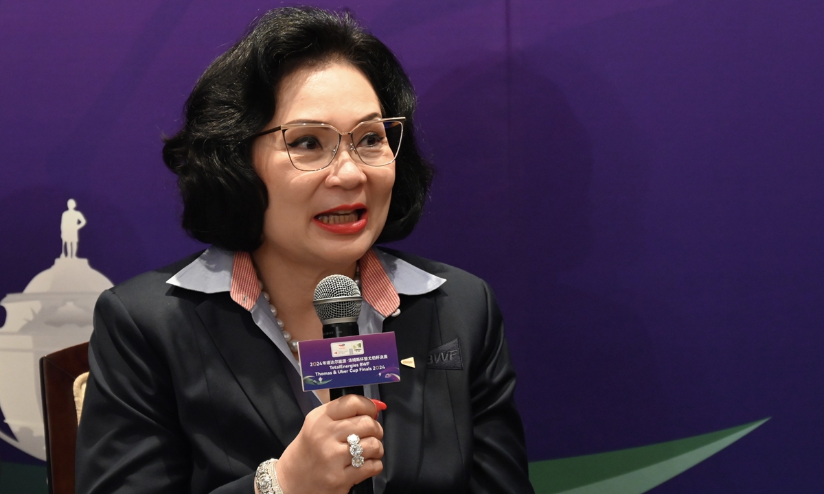 BWF President Khunying Patama Leeswadtrakul Photo: IC Photo
