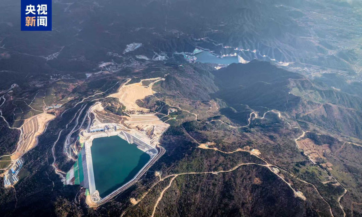 Tiantai Pumped Storage Power Station in East China’s Zhejiang Province Photo: CMG