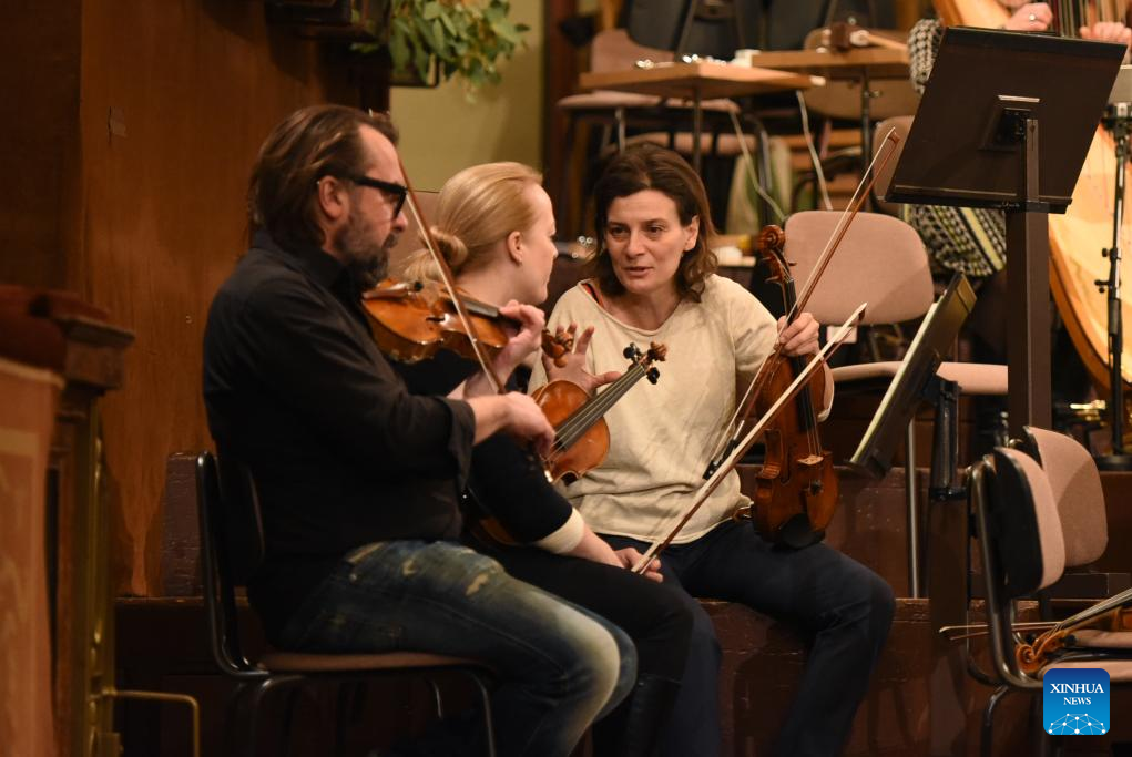 Members of the Vienna Philharmonic are seen at the rehearsal of the 2026 Vienna Philharmonic New Year's Concert in Vienna, Austria, Dec. 29, 2025. (Xinhua/He Canling)