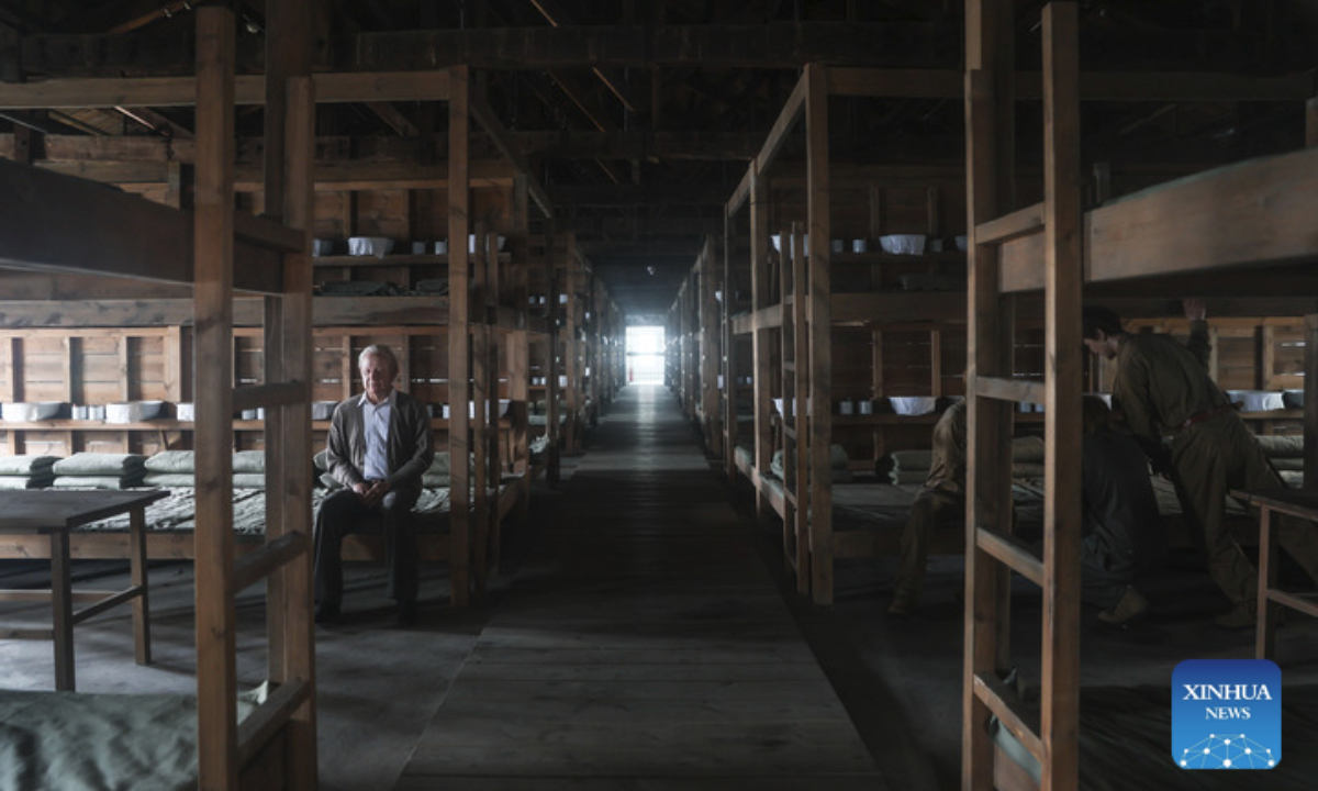 This undated file photo shows an interior view of a prisoner of war (POW) camp barrack restored according to the real scene at the Shenyang WWII Allied Prisoners Camp Site Museum in Shenyang, northeast China's Liaoning Province. (Xinhua)
