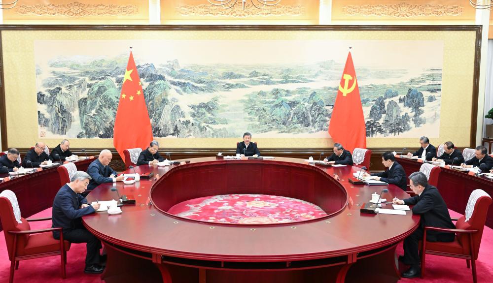Xi Jinping, general secretary of the Communist Party of China (CPC) Central Committee, delivers an important speech while chairing the criticism and self-criticism meeting of the Political Bureau of the CPC Central Committee. The meeting was held from Dec. 25 to 26, 2025. (Xinhua/Xie Huanchi)