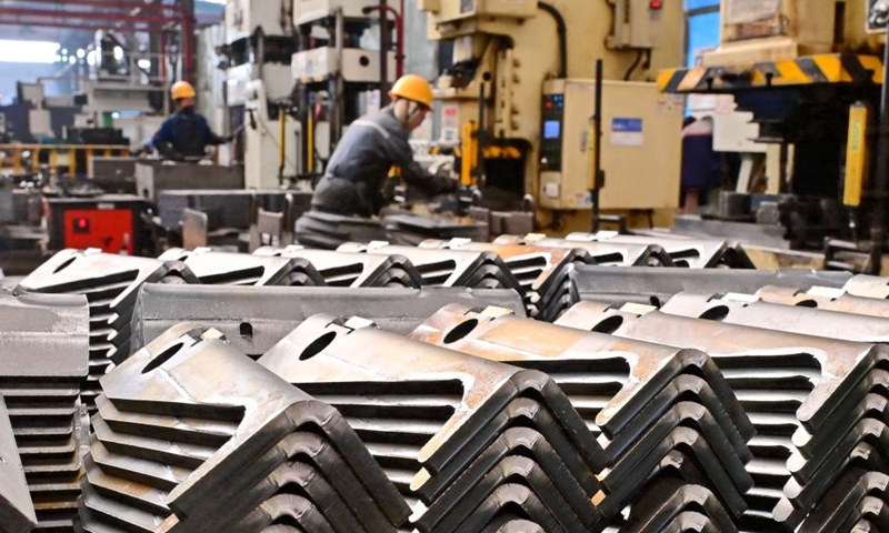 Staff members work at the workshop of an auto parts company in Fengnan District of Tangshan, north China's Hebei Province, Dec. 28, 2025. In recent years, Fengnan District of Tangshan has actively pursuing opportunities to develop new quality productive forces, boosting high-quality development. (Xinhua/Yang Shiyao)