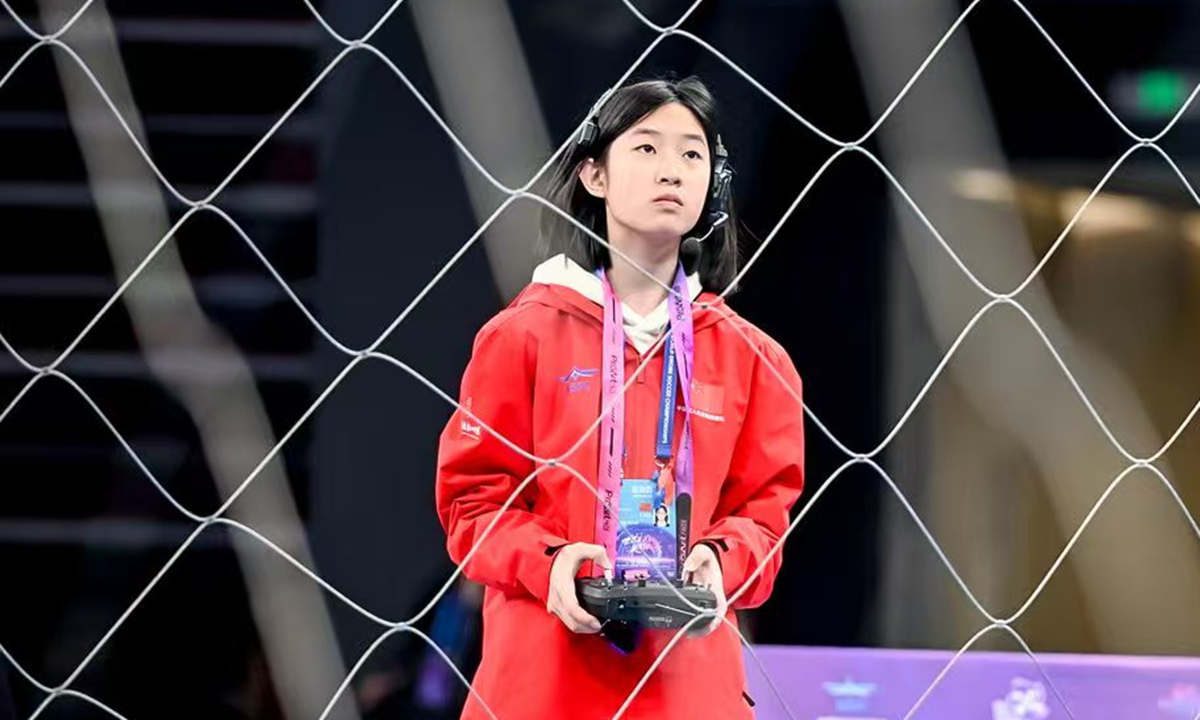 A Chinese player operates the drones at the worlds  Photo: courtesy of Sun Mingyuan