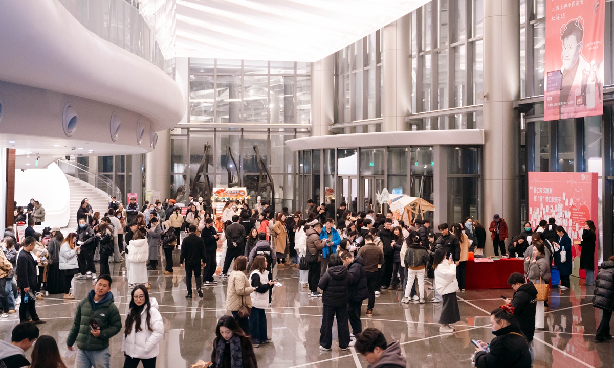 Visitors at the Nine Trees (Shanghai) Future Art Center in Shanghai Photo: Courtesy of the Nine Trees (Shanghai) Future Art Center