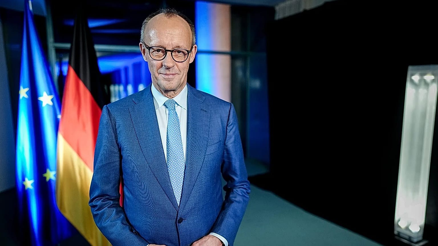 Photo: screenshot of German Chancellor Friedrich Merz in his first New Year's televised address