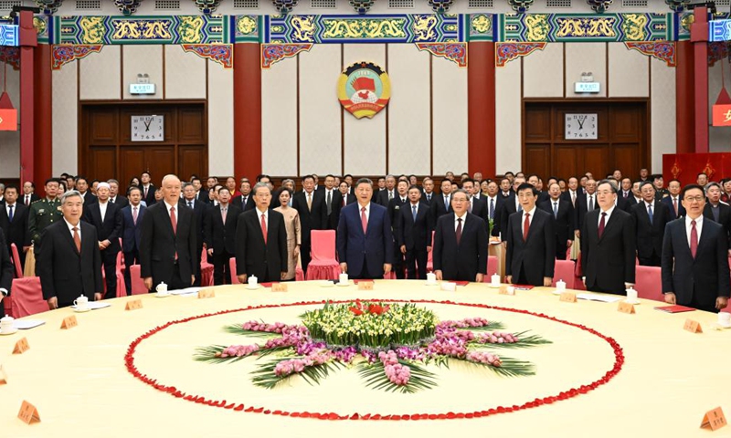 Chinese President Xi Jinping, also general secretary of the Communist Party of China Central Committee and chairman of the Central Military Commission, delivers an important speech at the New Year gathering held by the National Committee of the Chinese People's Political Consultative Conference (CPPCC) in Beijing, capital of China, Dec. 31, 2025. (Xinhua/Xie Huanchi)