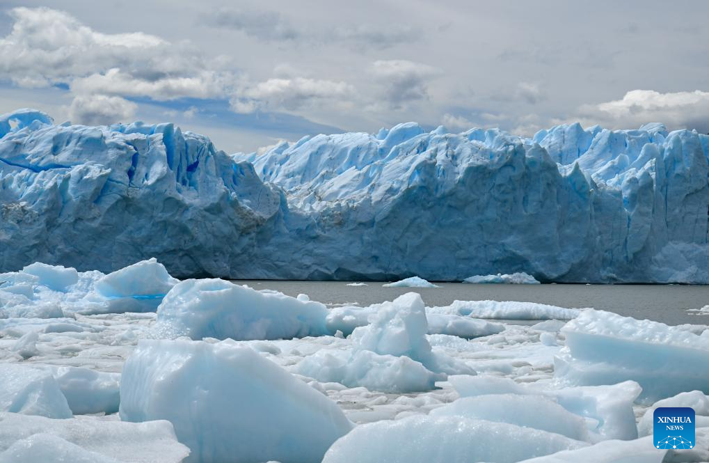This photo taken on Jan. 3, 2026 shows Perito Moreno Glacier in Los Glaciares National Park, Santa Cruz Province, Argentina. (Xinhua/Li Muzi)