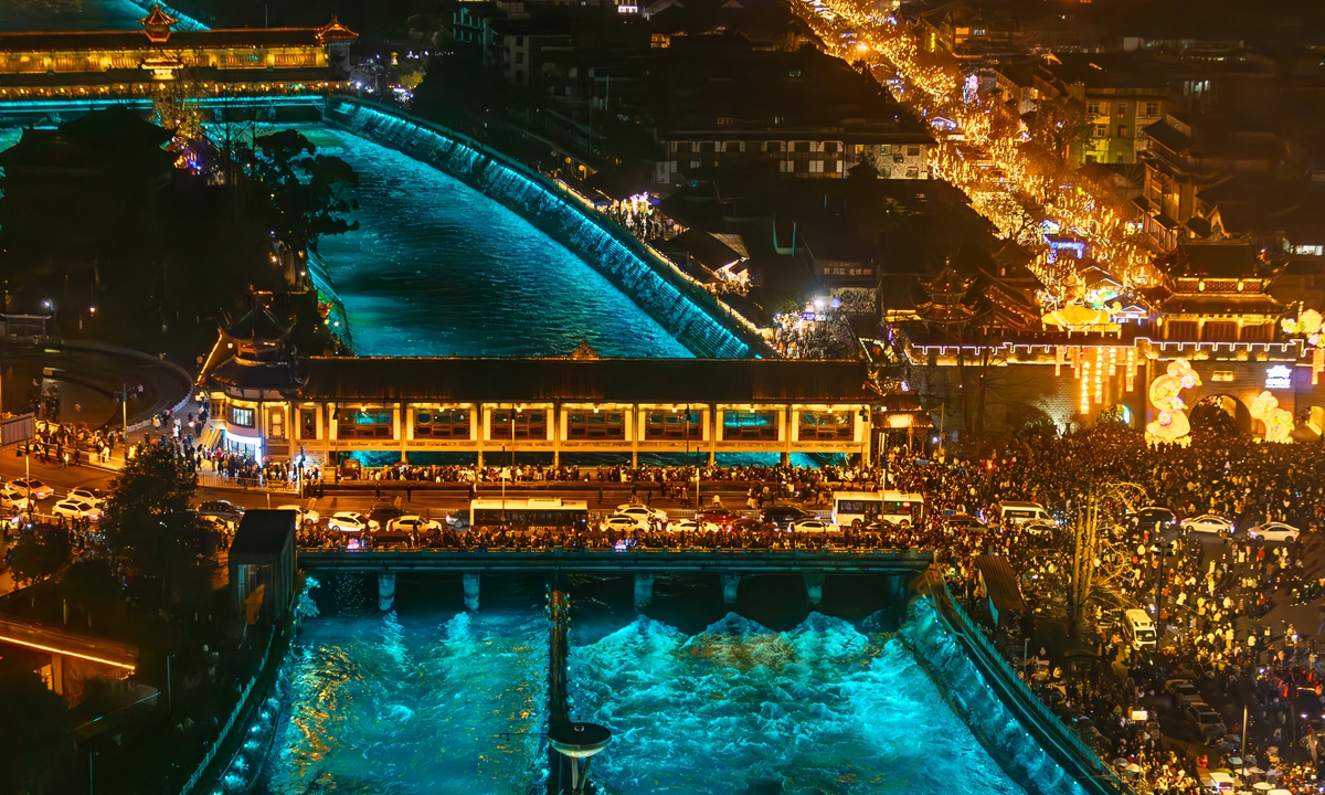 The Dujiangyan irrigation system in Southwest China's Sichuan Province Photo: VCG