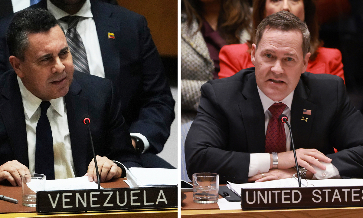 Venezuelan and US UN ambassadors Composite Photo: VCG