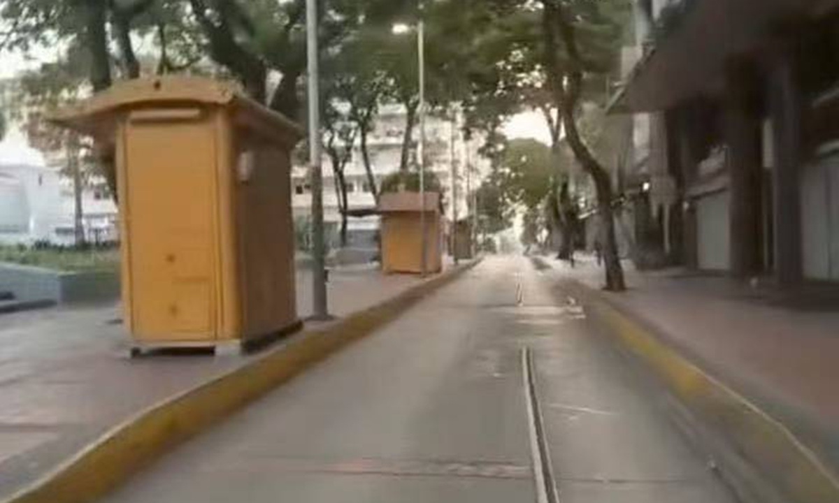 On the morning of January 3 in Venezuela, there are no crowds as usual on weekends, nor are there the common street vendors. Photo provided by the interviewees