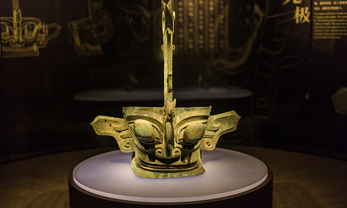 A bronze mask from the Sanxingdui ruins Photo: VCG