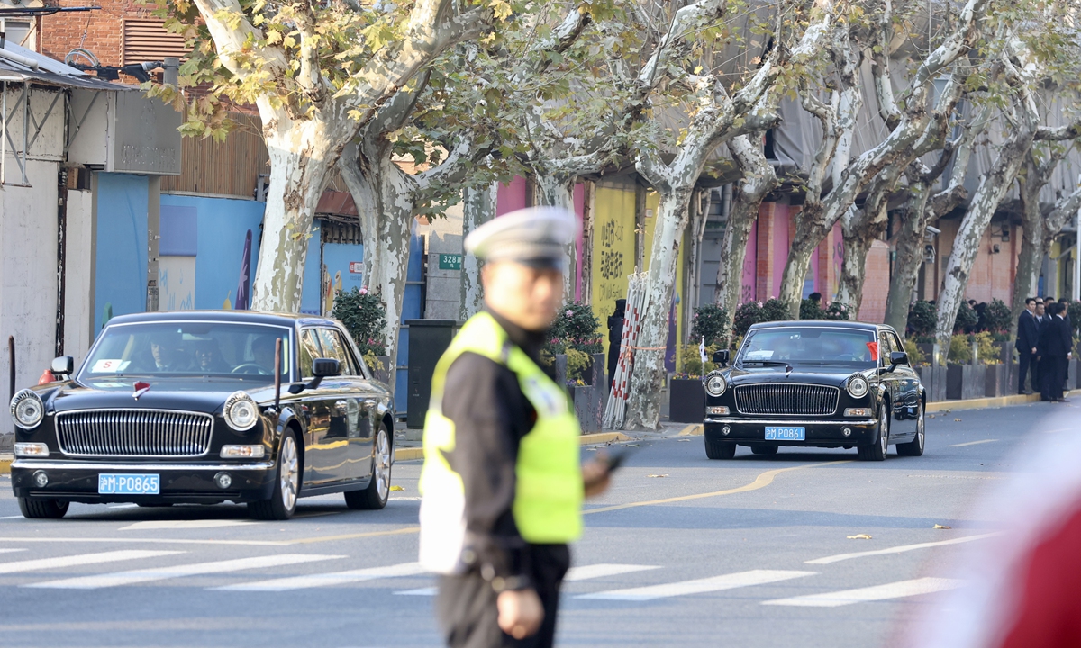 Motorcade of ROK president Lee Jae-myung Photo: Chen Xia/GT