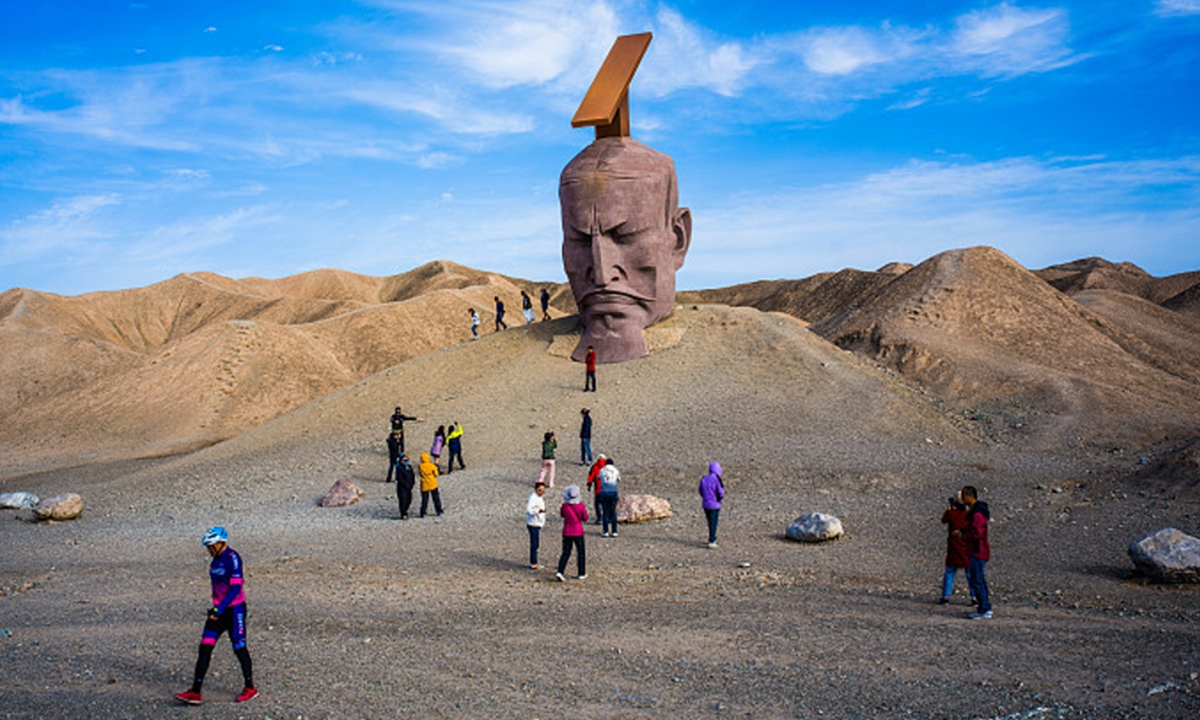 The statue of Emperor Wu of the Han Dynasty in Guazhou, Gansu Province Photo: VCG