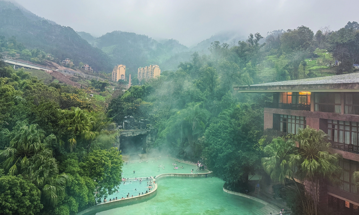 A hot spring resort in Bishan, Southwest China's Chongqing Municipality Photo: Jiang Li/GT