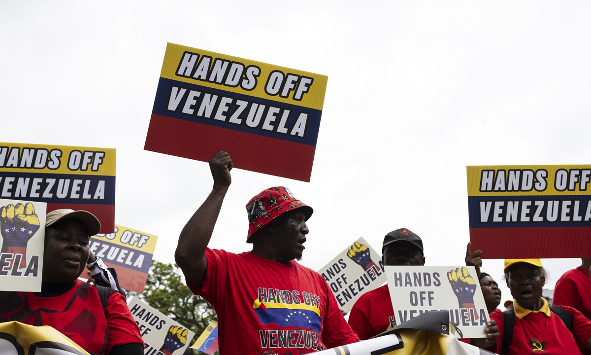 Protesters gather outside the US Embassy during a 