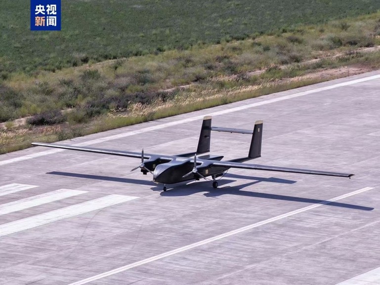 View of Tianma-1000 unmanned transport drone. Photo: CCTV