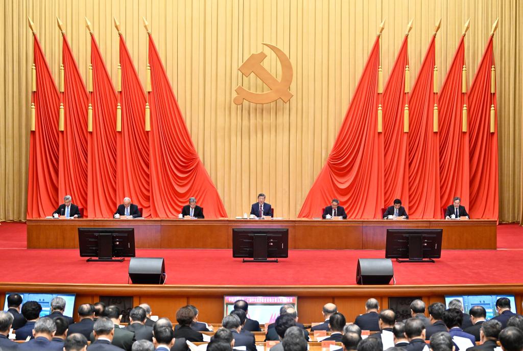 General Secretary of the Communist Party of China (CPC) Central Committee Xi Jinping, also Chinese president and chairman of the Central Military Commission, addresses the fifth plenary session of the 20th CPC Central Commission for Discipline Inspection (CCDI) on Jan. 12, 2026. Li Qiang, Zhao Leji, Wang Huning, Cai Qi, Ding Xuexiang and Li Xi attended the session. (Xinhua/Yue Yuewei)